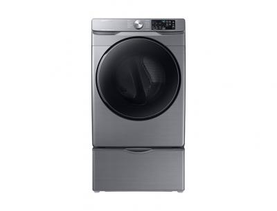 27" Samsung 7.5 Cu. Ft. Electric Dryer With Steam Sanitize In Platinum - DVE45T6100P