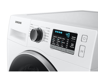 24" Samsung 2.9 Cu. Ft . Front Load Washer with Super Speed and Steam Wash - WW25B6800AW/AC